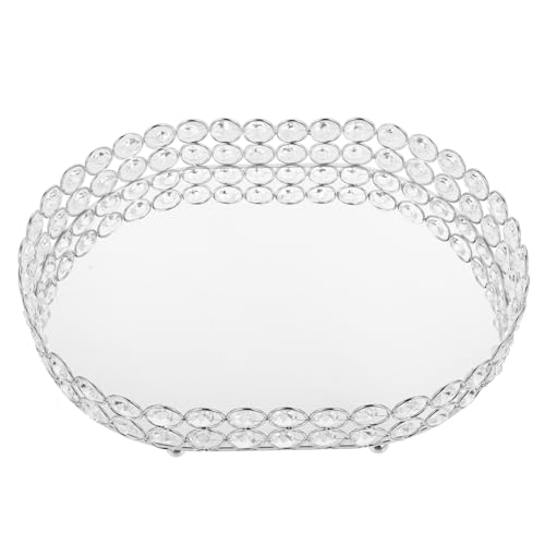 CONGARTENO Elegantes Schmuck Display Tablett aus Hochwertigem Dekotablett für Schmuckaufbewahrung Vielseitiges Organizer Tray für Wohnzimmer und Schminktisch Praktisches Aufbewahrungstablett von CONGARTENO