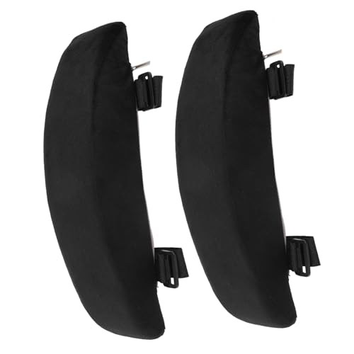 CONGARTENO Ergonomische Armlehnenpolster Dicke Weiche Armstützen für Bürostuhl Druckentlastende Ellbogenauflage Langlebige Klassische Schwarze Kissen für Schreibtischstuhl Bürokomfort von CONGARTENO