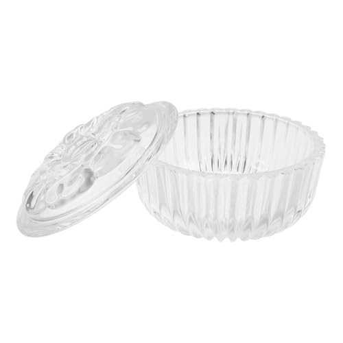 CONGARTENO Europäisches Glasaufbewahrungsglas mit Deckel Luftdichter Glasbehälter für Süßigkeiten Kaffee und Tee Transparente Candy Bowl Dekoratives Vorratsglas für Büro und Party von CONGARTENO
