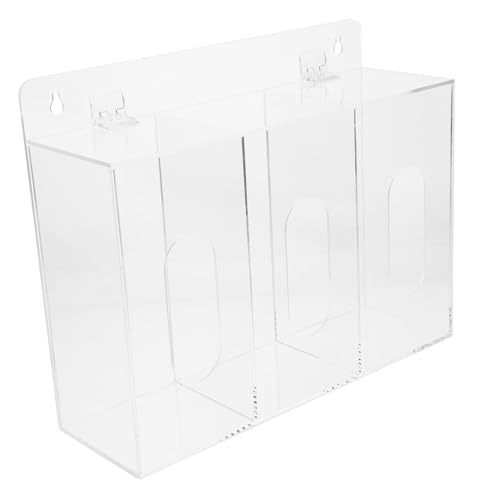 CONGARTENO Fach Wandhalter Handschuhspender Transparent Aufbewahrungsbox für Einmalhandschuhe und Masken Laborpraktisch Effizient Sauber von CONGARTENO
