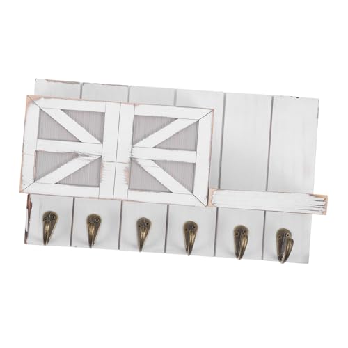 CONGARTENO Farmhouse Wand Schlüsselhalter aus Massivem Holz mit Schwebendem Regal Rustikaler Wandhaken und Briefablage für Kompakten Eingangsbereich Einfache Montage Natürliche Holzoptik CONGARTENO Farmhouse Wand Schlüsselhalter aus Massivem Holz mit Schwebendem Regal Rustikaler Wandhaken und Briefablage für Kompakten Eingangsbereich Einfache Montage Natürliche Holzoptik von CONGARTENO