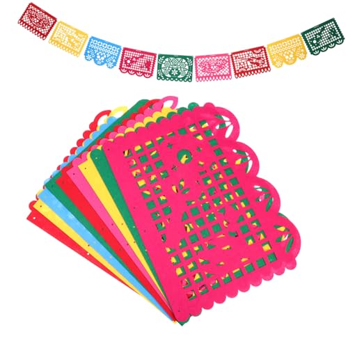 CONGARTENO Fiesta Banner aus Vliesstoff Bunte Day Of The Dead Partydekoration mit Traditionellen Mexikanischen Mustern für Drinnen und Draußen CONGARTENO Fiesta Banner aus Vliesstoff Bunte Day Of The Dead Partydekoration mit Traditionellen Mexikanischen Mustern für Drinnen und Draußen von CONGARTENO