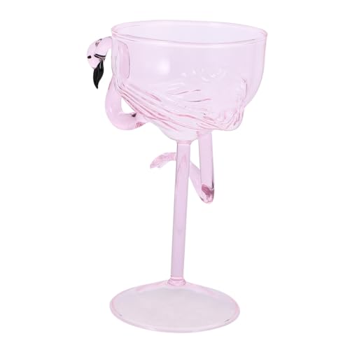CONGARTENO Flamingo Cocktailglas Dekorativer Weinkelch aus für Partys Bars und Zuhause Farbige Martini und Dessertgläser mit Einzigartigem Design für Stilvolle Anlässe von CONGARTENO