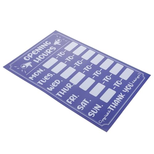 CONGARTENO Geschäftszeiten Schild Aufkleber mit Kleber Wiederbeschreibbar Uv Beständig Dickes Material für Banken und Geschäfte Einfach Anzubringen Fenster und Glatten Oberflächen Praktische CONGARTENO Geschäftszeiten Schild Aufkleber mit Kleber Wiederbeschreibbar Uv Beständig Dickes Material für Banken und Geschäfte Einfach Anzubringen Fenster und Glatten Oberflächen Praktische von CONGARTENO