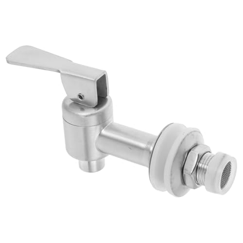 CONGARTENO Getränkespender Zapfhahn 2 Stück Edelstahl-Zapfhahn Für Getränkespender Ersatz-Getränkehähne Silber 16 Mm von CONGARTENO