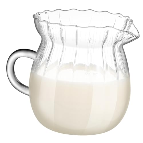 CONGARTENO Glas Milchkännchen aus Hochwertigem Borosilikatglas mit Kleinem Ausguss Transparenter Milchaufschäumer und Sahnekännchen für Kaffee Tee Vielseitig Einsetzbar Leicht zu Reinigen CONGARTENO Glas Milchkännchen aus Hochwertigem Borosilikatglas mit Kleinem Ausguss Transparenter Milchaufschäumer und Sahnekännchen für Kaffee Tee Vielseitig Einsetzbar Leicht zu Reinigen von CONGARTENO