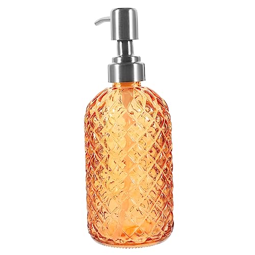 CONGARTENO Glass Seifenspender Mit Pumpe Nachfüllbare Flasche Für Flüssigseife Shampoo Und Lotion Elegantes Design Und Edelstahl Für Badezimmer Und Hotels von CONGARTENO