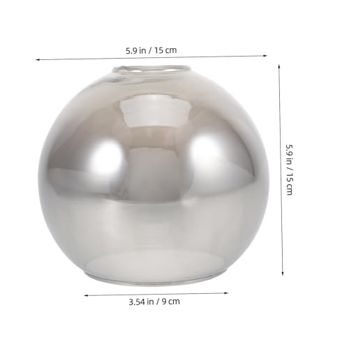 CONGARTENO Großer Runder Glaskugel Lampenschirm aus Robustem Glas Bernsteinfarben Ersatzglas für Wandlampen Kronleuchter und Wohnraumbeleuchtung Stilvolles Leuchtbild für Wohnzimmer und von CONGARTENO