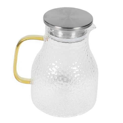CONGARTENO Großes Fassungsvermögen Wasserkrug aus Hitzebeständigem Glas Transparenter Tee Kaltwasserkrug Vielseitig für Eistee Saft Milch Geeignet für Haushalt und Party von CONGARTENO