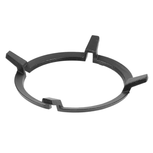 CONGARTENO Gusseisen Gasherd Topfträger mit Rutsch Funktion Hitzebeständig und Langlebig Passend für Runde und Flache Pfannen Einfach zu Montieren Universeller Wok Ständer für Vierfuß von CONGARTENO