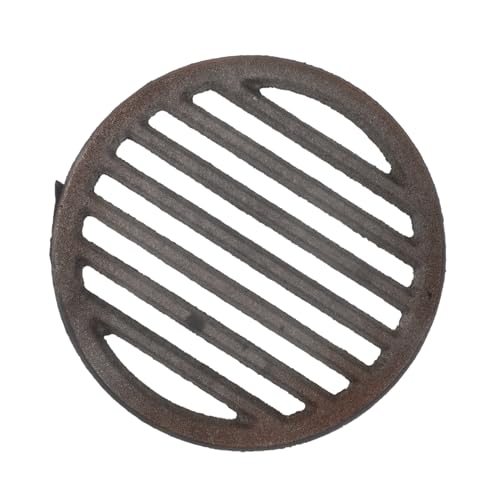 CONGARTENO Gusseisen Grillrost Rund Hitzebeständig Ausgewogene Wärmeverteilung Ersatzkohleplatte für Outdoor Grill und Feuerstelle Leicht zu Reinigen Robust für Camping und Garten von CONGARTENO