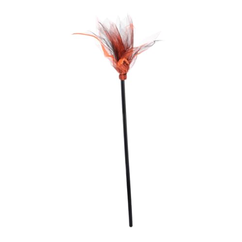 CONGARTENO Halloween Hexenbesen Deko in Leuchtendem Orange Stabile und Realistische Besenrequisite für Cosplay Kostümpartys und Halloween Dekoration Verarbeitet und Langlebig von CONGARTENO