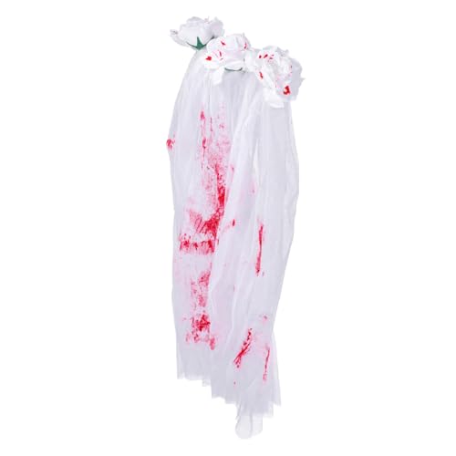 CONGARTENO Halloween Langes Gothic Schleier Haar Accessoire mit Kamm für Damen Einzigartiges Party Kostümzubehör Einfach Anzulegen Passend zu Halloween und Cosplay Outfits von CONGARTENO