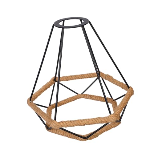 CONGARTENO Handgefertigter mit Handgewebtem Seildesign Dekorativer Lampenhalter Vintage Retro Hängeleuchte Geeignet für Flur Esszimmer Schlafzimmer Schwarz CONGARTENO Handgefertigter mit Handgewebtem Seildesign Dekorativer Lampenhalter Vintage Retro Hängeleuchte Geeignet für Flur Esszimmer Schlafzimmer Schwarz von CONGARTENO