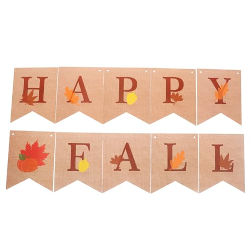 CONGARTENO Happy Fall Bunting Banner mit Ahornblatt Motiv Sackleinen Herbstdeko Fertiges Thanksgiving Party Banner für Wohnzimmer Küche Wand Stuhl Vielseitige Herbst Dekoration CONGARTENO Happy Fall Bunting Banner mit Ahornblatt Motiv Sackleinen Herbstdeko Fertiges Thanksgiving Party Banner für Wohnzimmer Küche Wand Stuhl Vielseitige Herbst Dekoration von CONGARTENO