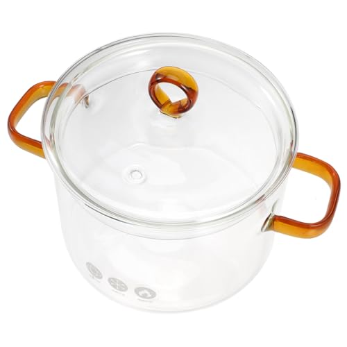 CONGARTENO Hitzebeständiger Glastopf mit Deckel Klarer Suppentopf für Kochen Kleine Glas Schmortopf mit Ergonomischen Griffen für Herd und Induktionskochfeld CONGARTENO Hitzebeständiger Glastopf mit Deckel Klarer Suppentopf für Kochen Kleine Glas Schmortopf mit Ergonomischen Griffen für Herd und Induktionskochfeld von CONGARTENO