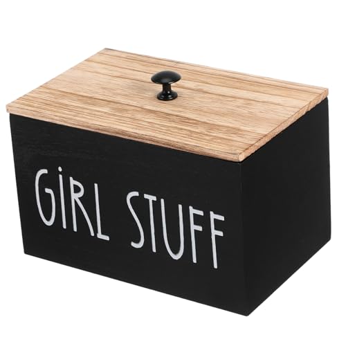 CONGARTENO Holz Tampon Aufbewahrungsbox mit Deckel Multifunktionaler Pad und Wattepads Organizer Feminine Produkte Ordentlich Verstauen Staubgeschützt Badezimmer Zubehör Schwarz CONGARTENO Holz Tampon Aufbewahrungsbox mit Deckel Multifunktionaler Pad und Wattepads Organizer Feminine Produkte Ordentlich Verstauen Staubgeschützt Badezimmer Zubehör Schwarz von CONGARTENO