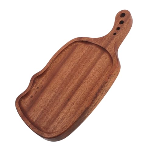 CONGARTENO Holz-servierplatte aus Natürlichem Holz mit Maserung Rechteckiges Design Vielseitig für Brot Käse Obst Snacks und Desserts Einfach zu Reinigen Stilvolle Servierplatte für Küche und von CONGARTENO
