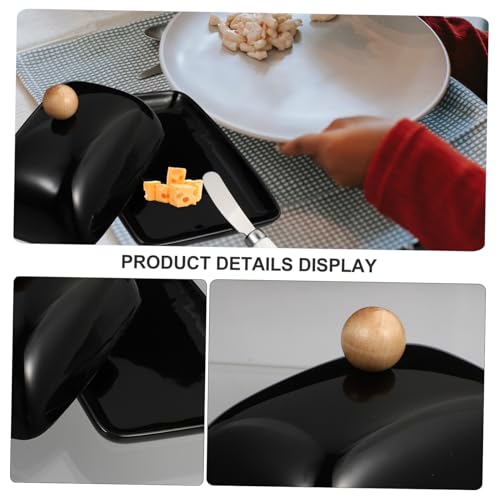 CONGARTENO Keramik Butterdose mit Deckel Multifunktional als Käseplatte und Butterbehälter Hochwertiges Material Elegant Bruchsicher Geeignet für Partys Feiern Hochzeit und Alltag von CONGARTENO