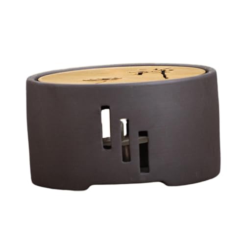 CONGARTENO Keramik Teelicht Teekannenwärmer Japanischer Stil Zen Teekannen Heizbasis Handgefertigt Tee Heizgerät für Haushalt Tee Warmer mit Dreiteiligem Schwarzem Stövchen und CONGARTENO Keramik Teelicht Teekannenwärmer Japanischer Stil Zen Teekannen Heizbasis Handgefertigt Tee Heizgerät für Haushalt Tee Warmer mit Dreiteiligem Schwarzem Stövchen und von CONGARTENO