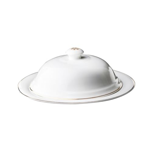 CONGARTENO Keramik Teller mit Goldrand Abdeckbare Servierplatte für Pasta Steak Dessert Vielseitiges Geschirrset für Zuhause Restaurant Hochwertiges Küchen tableware Spülmaschinenfest von CONGARTENO