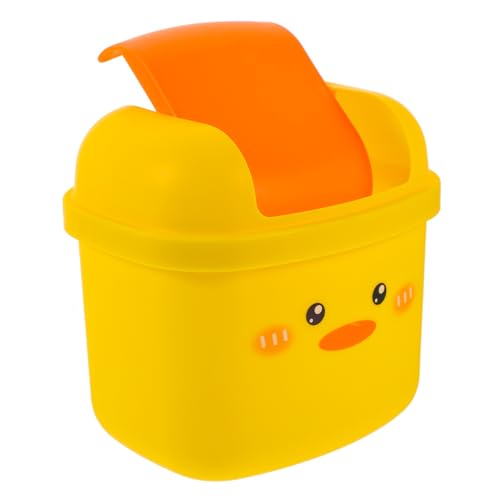 CONGARTENO Kleiner Cartoon Tischmülleimer mit Gelber Ente Kreativer Desktop Abfalleimer aus Robustem Kunststoff Leicht und Geräumig für Büro Schlafzimmer und Arbeitsplatte CONGARTENO Kleiner Cartoon Tischmülleimer mit Gelber Ente Kreativer Desktop Abfalleimer aus Robustem Kunststoff Leicht und Geräumig für Büro Schlafzimmer und Arbeitsplatte von CONGARTENO