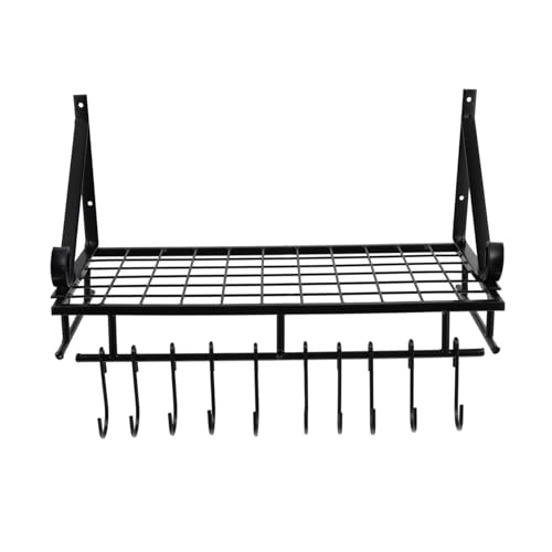 CONGARTENO Küchen Topfhalter Wandmontage Klappbar Robust Aufbewahrungsregal Küchenorganizer für Töpfe Pfannen Küchenutensilien Ordnungssystem von CONGARTENO