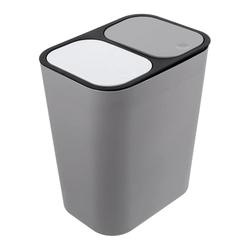 CONGARTENO Küchen mülleimer mit Fächern und Deckel Recyclingbehälter für Trockene und Nasse Abfälle Geruchsdicht Stabiler Haushalt Abfalltrenner Praktischer Dual kompartiment Eimer von CONGARTENO