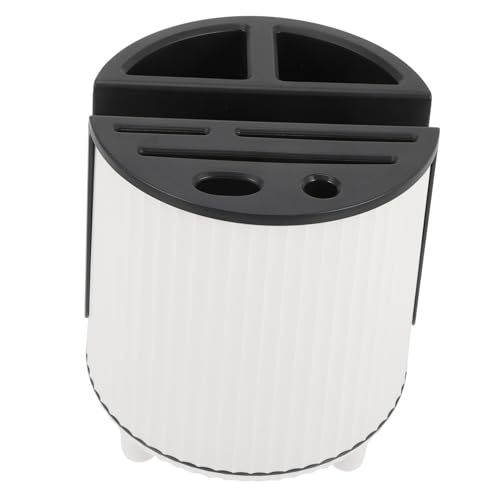 CONGARTENO Küchenutensilienhalter Drehbarer Besteckständer aus Stabilem Material für Löffel Gabeln Spatel Einfach zu Reinigen für Küche und Haus Minimalistisches Design Weiß von CONGARTENO