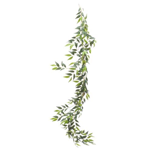 CONGARTENO Künstliche Jujube Girlande Realistische Grüne Ranken Deko Wetterfestes Leichtes Wand und Outdoor Dekor für Wohnzimmer Esstisch und Terrassenbereich von CONGARTENO