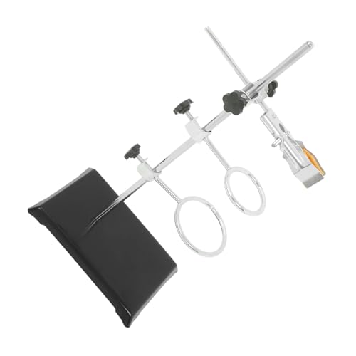 CONGARTENO Laborständer Schwerlast Basis Verstellbar mit Flexiblen Kolben Becherhaltern Stabile Laborhalterung für Diverse Glasgeräte Kratzfeste Robuste Plattform für Chemische Experimente von CONGARTENO