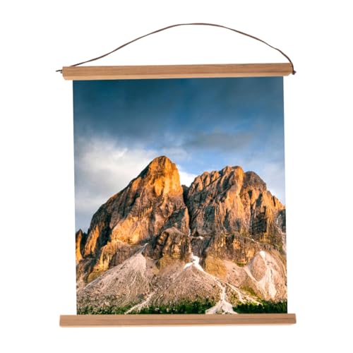 CONGARTENO Magnetische Holzstange DIY Poster Aufhängung für Bilder Kunstwerke Fotos Leichte Kiefernholz Magnetischer Bilderhänger für Flache Drucke und Schriftrollen von CONGARTENO