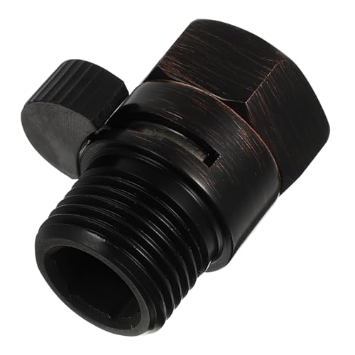 CONGARTENO Messing Absperrventil für Handbrause Duschkopf Durchflussregler Wasserstopp Ventil Schwarz Kompakt Rostfrei Einfache Installation Geeignet für Brause und Bidet Sprayer von CONGARTENO