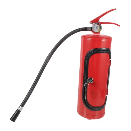 CONGARTENO Metall Weinbox Feuerlöscher Design Kompakt für Flasche und Gläser Robust und Stilvoll Originelles für Feuerwehrmänner und Whisky Liebhaber für Reisen Party Dekoration und von CONGARTENO