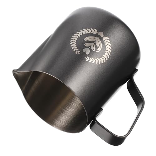 CONGARTENO Milchaufschäumer Kännchen Edelstahl Milchkanne mit Messskala Ergonomischer Griff für Latte Art Cappuccino und Espresso Zubereitung von CONGARTENO