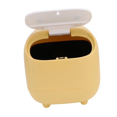 CONGARTENO Mini Desktop Mülleimer Pressmechanismus Kompakter Papierkorb für Büro Zuhause Hotel Schule Gelb CONGARTENO Mini Desktop Mülleimer Pressmechanismus Kompakter Papierkorb für Büro Zuhause Hotel Schule Gelb von CONGARTENO