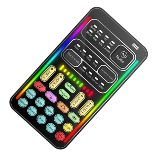 CONGARTENO Mini Tragbarer Voice Changer Kabelloser Stimmenverzerrer für Pc Handy Computer mit Soundeffekt Tasten Leichtes Voice Changing Tool für Online Spiele und Streaming von CONGARTENO