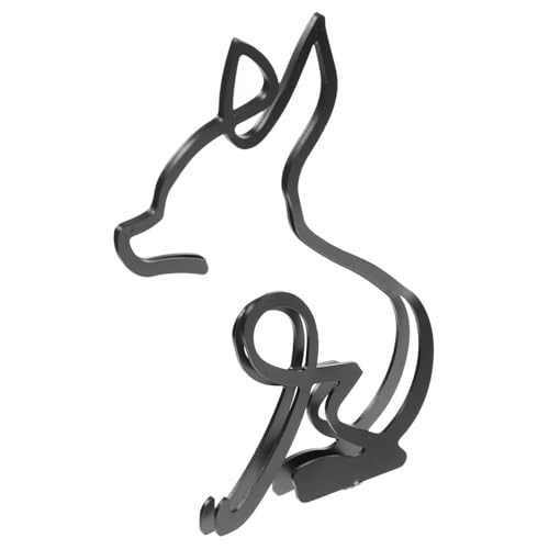 CONGARTENO Moderne Metall Hundeskulptur Dekofigur aus Robustem Eisen Minimalistisches Design Langlebig und Formstabil Tischdekoration für Wohnraum Büro und Hundeliebhaber Geschenk von CONGARTENO
