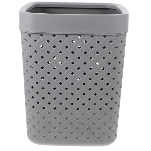 CONGARTENO Moderner Abdeckungsfreier Kunststoff Mülleimer Langlebiger Glatter Innenraum Großer Öffnung Kompakter Abfallbehälter für Badezimmer Büro Küche und Wohnzimmer Vielseitig für Müll von CONGARTENO