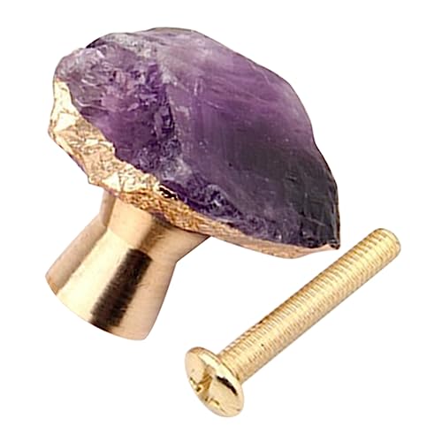 CONGARTENO Moderner Kristall Möbelknauf aus Reinem Messing Violetter Fluorit Schrankgriff Kreativer Schubladenknopf Einzelnes Loch Einfacher Austausch für Kommode Schrank und Kleiderschrank CONGARTENO Moderner Kristall Möbelknauf aus Reinem Messing Violetter Fluorit Schrankgriff Kreativer Schubladenknopf Einzelnes Loch Einfacher Austausch für Kommode Schrank und Kleiderschrank von CONGARTENO