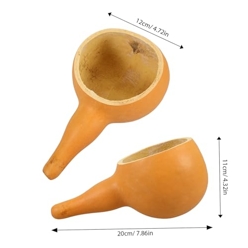 CONGARTENO Natürliche Chinesische Wasserschöpfkelle aus Gourd Geräumiger Bade und Haarschöpflöffel Langlebig Vielseitig für Bad Spa Sauna und Garten Handgefertigt von CONGARTENO