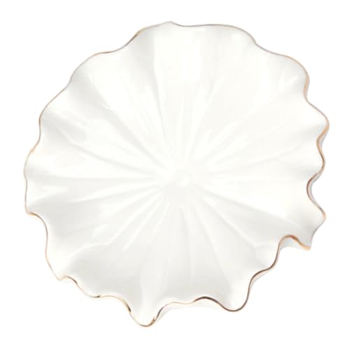 CONGARTENO Nordische Keramik Seifenschale mit Goldrand Lotusblatt Design Selbstentwässernd Abfluss Seifenhalter für Badezimmer und Küche Multifunktionale Ablage für Schmuck und Badutensilien CONGARTENO Nordische Keramik Seifenschale mit Goldrand Lotusblatt Design Selbstentwässernd Abfluss Seifenhalter für Badezimmer und Küche Multifunktionale Ablage für Schmuck und Badutensilien von CONGARTENO