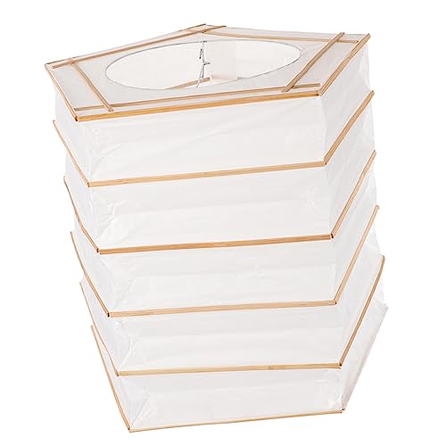 CONGARTENO Origami Papier Lampenschirm Faltbar Deckenleuchte Abdeckung Weiß Pentagramm Form Eleganter Papier Lampenschirm Für Wohnzimmer Schlafzimmer Büro von CONGARTENO