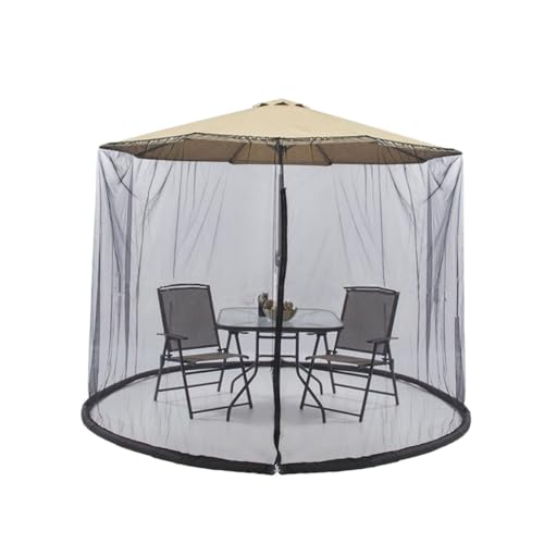 CONGARTENO Patio Sonnenschirm Abdeckung mit Netzhülle Zipper Insektenschutznetz für Gartenmöbel Ø Uv-schutz Atmungsaktiv für Terrasse Outdoor Nutzung Schwarz CONGARTENO Patio Sonnenschirm Abdeckung mit Netzhülle Zipper Insektenschutznetz für Gartenmöbel Ø Uv-schutz Atmungsaktiv für Terrasse Outdoor Nutzung Schwarz von CONGARTENO
