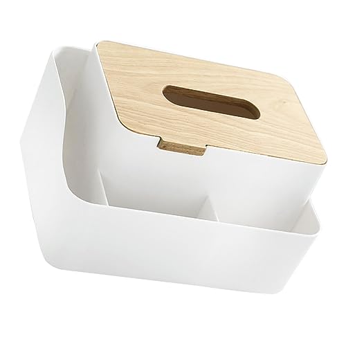 CONGARTENO Plastik Aufbewahrungsbox mit Deckel Multifunktionale Taschentuchbox Napkin Case Tissue Box für Haushalt Büro Küchenablage Weiß CONGARTENO Plastik Aufbewahrungsbox mit Deckel Multifunktionale Taschentuchbox Napkin Case Tissue Box für Haushalt Büro Küchenablage Weiß von CONGARTENO