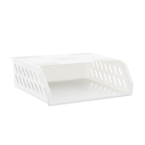 CONGARTENO Praktisches Weißes Küchen hängeregal aus Kunststoff Platzsparendes Aufbewahrungsregal mit Starkem Tragevermögen Einfach zu Montieren für Schlafzimmer und Arbeitsplatte von CONGARTENO