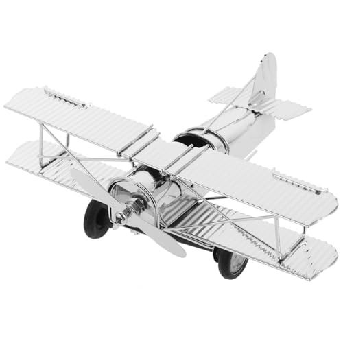 CONGARTENO Retro Flugzeugmodell aus Robustem Metall Vintage Dekofigur im Mittleren Format Rustikales Desktop Ornament für Wohnzimmer Büro und Sammler Langlebige Retro Flugzeugdekoration von CONGARTENO