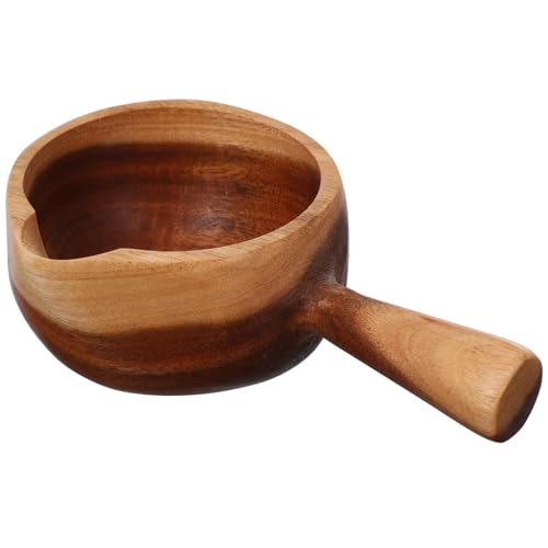 CONGARTENO Retro Holz Wasserschöpfkelle mit Griff Japanischer Wasserlöffel für Tee Zubehör Vielseitig Einsetzbar Küche Restaurant Sauna und Garten Einzigartige Natürliche Holzstruktur von CONGARTENO