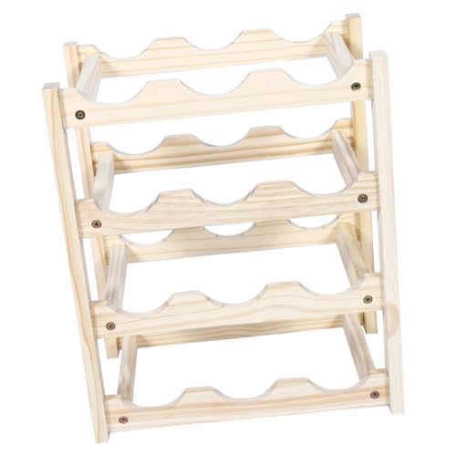 CONGARTENO Robustes Holz Weinflaschenregal Lagig für Flaschen Stabiles und Dekoratives Weinhalter Regal mit Rutschfestem Boden für Sichere Lagerung und Stilvolle Wohnraumgestaltung von CONGARTENO