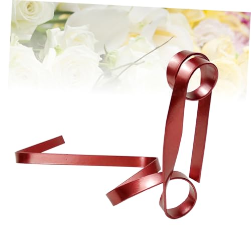 CONGARTENO Rotes Kreatives Farbband Weinregal Schwebendes Design mit Magischer Balance Dekoratives Desktop Weinflaschenhalter Glänzend Lackiertes Metall für Wohnzimmer und Küche von CONGARTENO